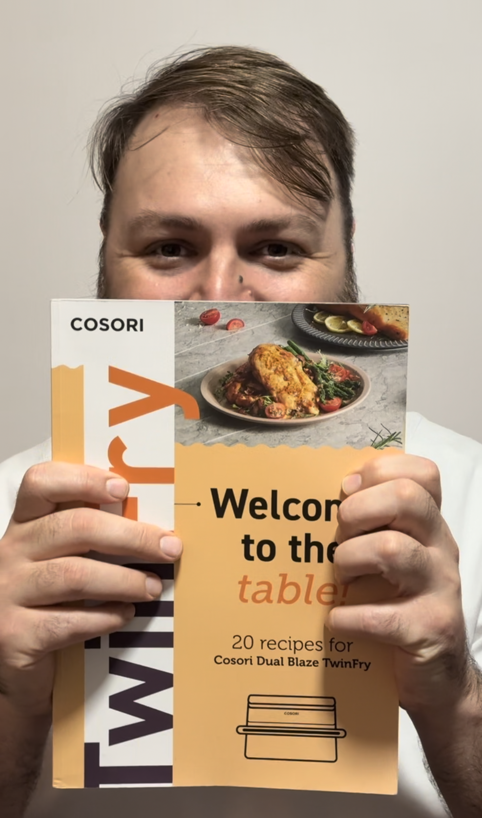 Cosori TwinFry recipe book — 20 original recipes designed for the dual-zone air fryer